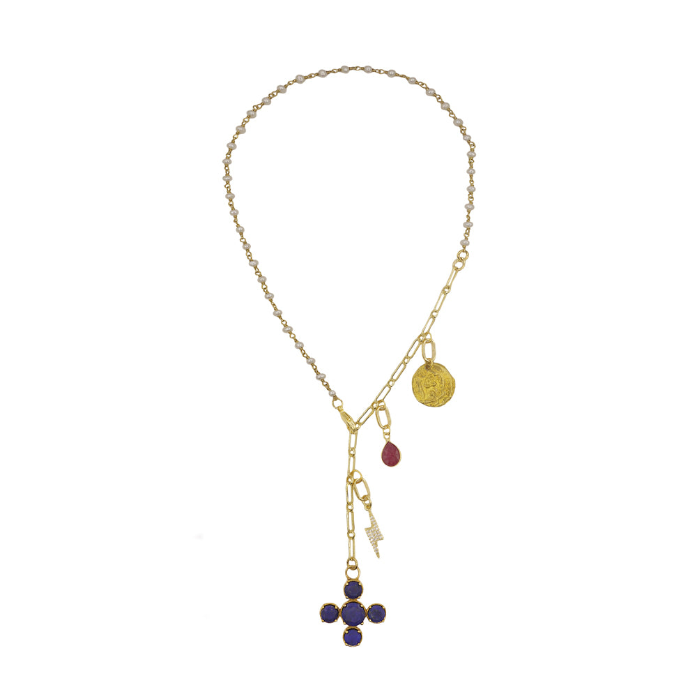 Louis Vuitton Blooming Strass Necklace - Gold-Plated Multistrand