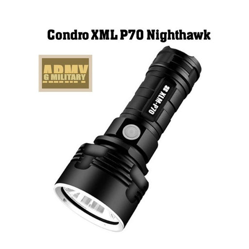 NightHawk 737 Flashlight, Black, Led torchlight 3 function, Rechargeab — G  MILITARY