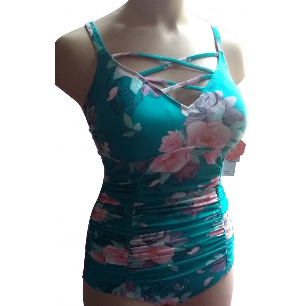 vintage floral swimsuit