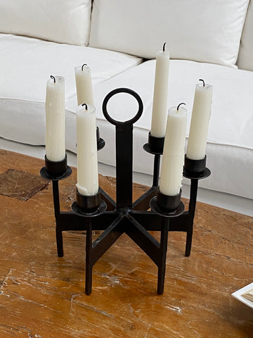 Dimali Metal Candle Holder With Handle - Antique Bronze - Ironbridge Candle  Company