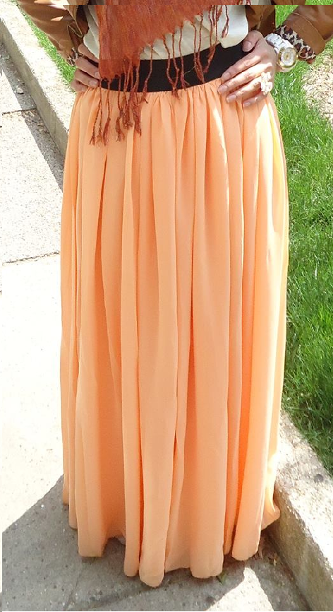 pastel maxi skirt