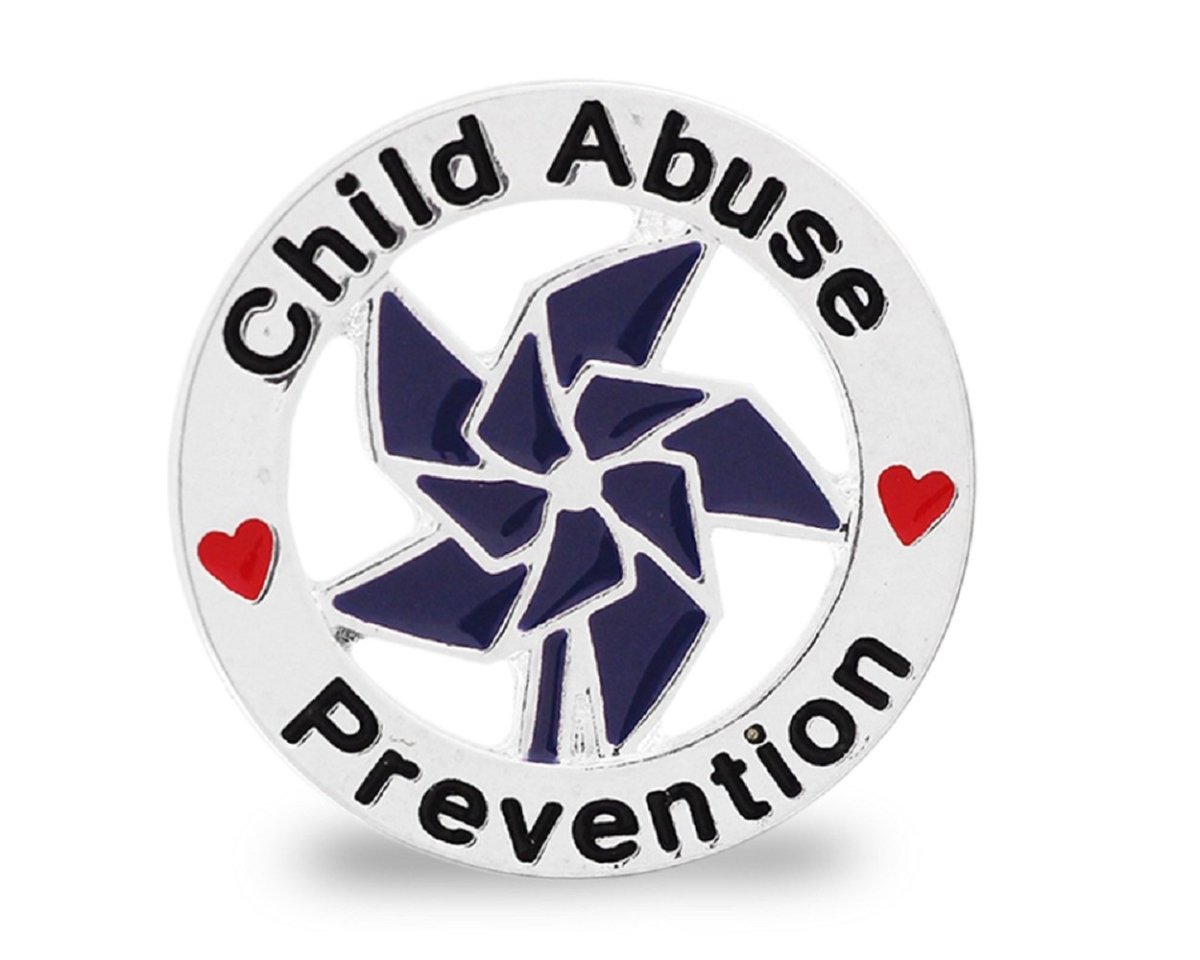 Image of Child Abuse Prevention Blue Pinwheel Pins