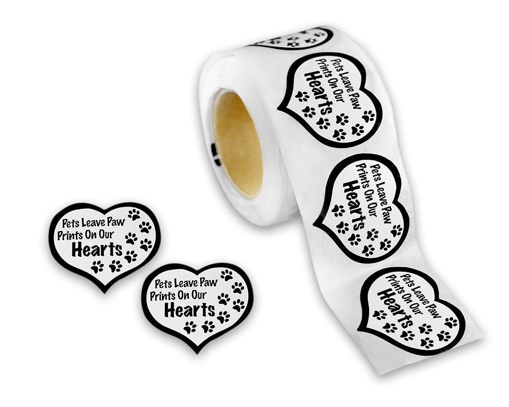 Image of Pets Leave Paw Prints on Our Hearts Stickers