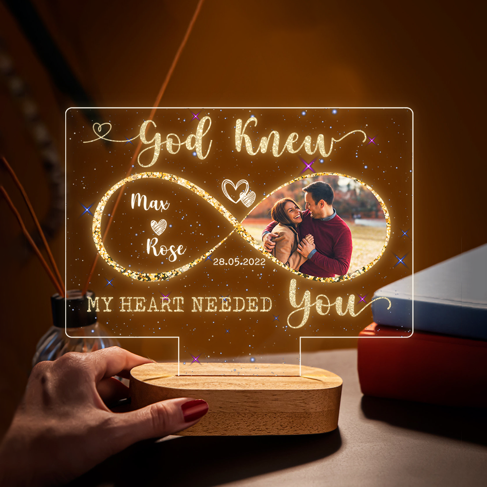 Personalized God Knew My Heart Need You Lamp