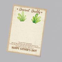 Thumbnail for Dearest Daddy Handprint Art Craft Photo Frame, Kids Footprint