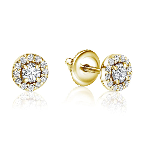 1.26ct Aquamarine Earrings with 0.26tct Diamond set in 14K White Gold ‐ Gem  Bleu