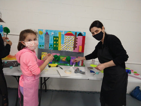 The city of the future- green project for kids age 8- 14 to learn how recycle and reuse materials 