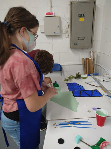 The city of the future- green project for kids age 8- 14 to learn how recycle and reuse materials 
