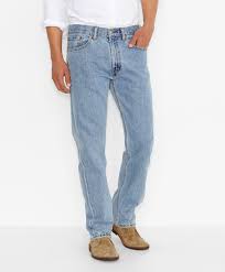 Levi's 505 Men's Regular Fit Jeans - Rinsed & Light Stonewash - Homer Men  and Boys Store