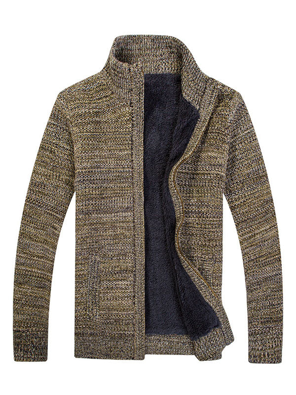 cashmere zipper cardigan