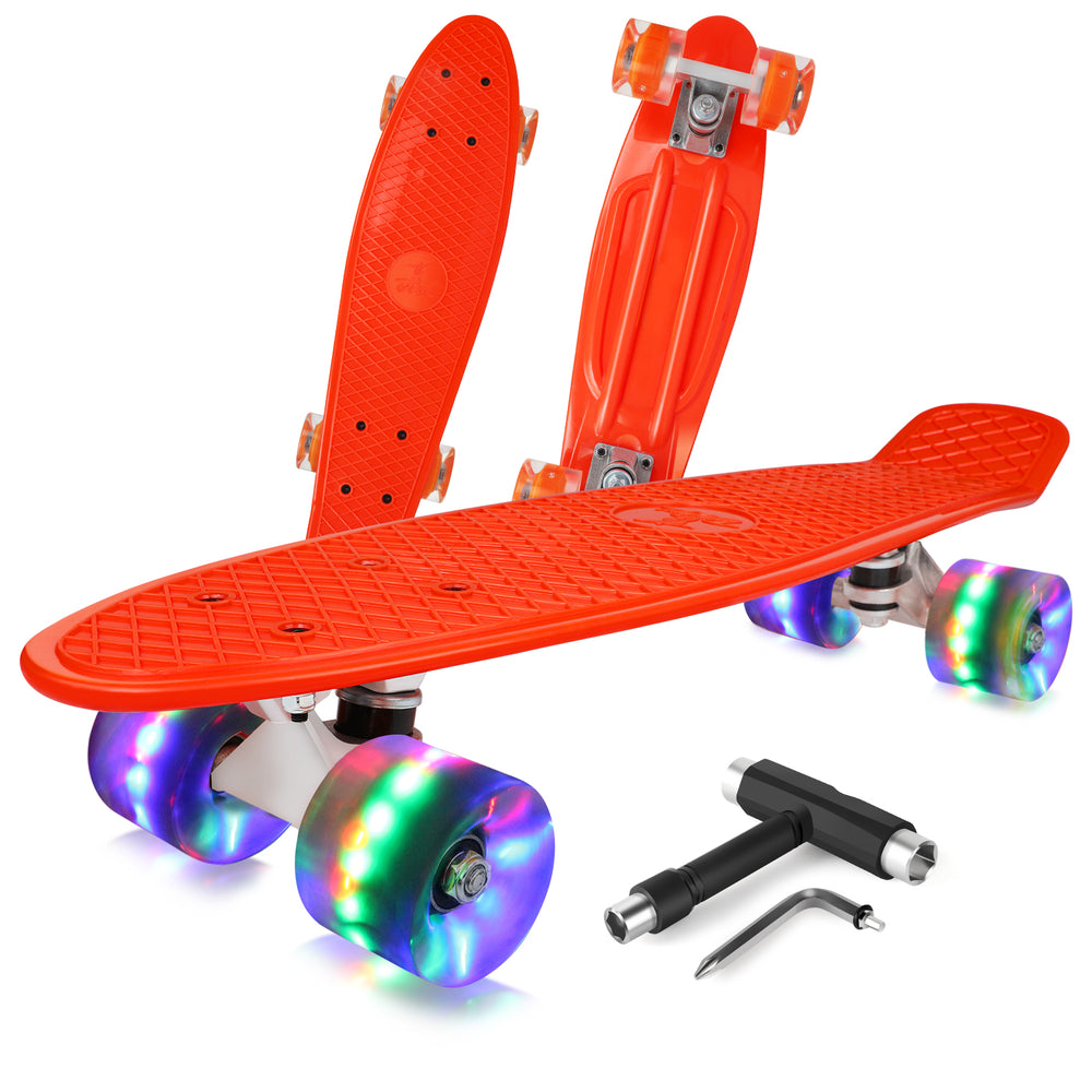BELEEV 22" Cruiser Skateboard With Light-up Wheels - – beleevofficial
