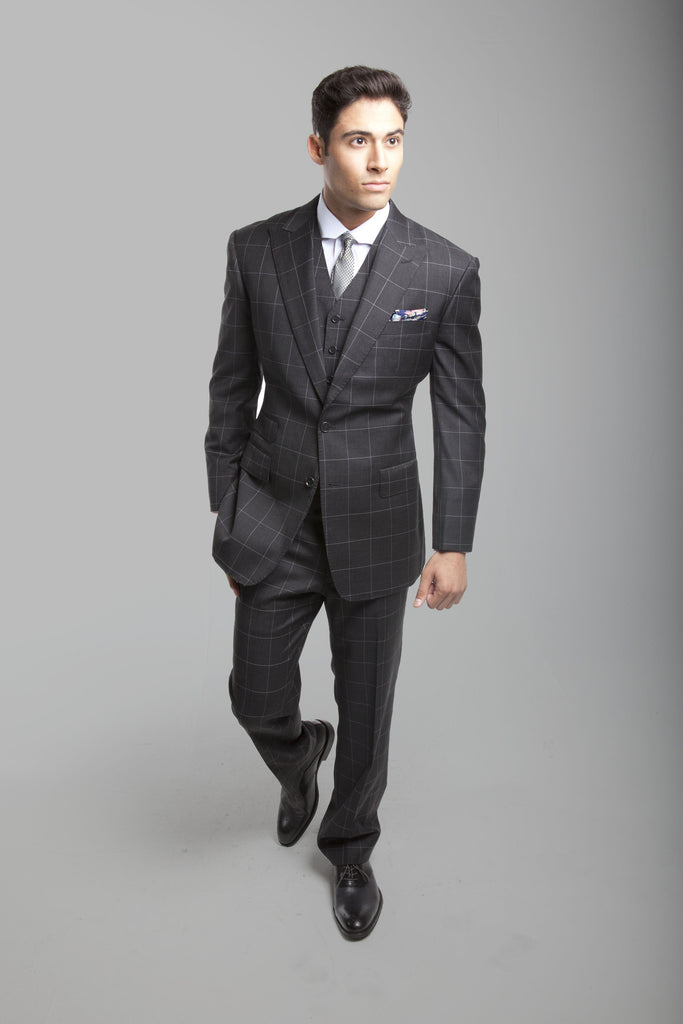 the Charcoal w/ Chalk Window Pane Suit – Hubris Reed Clothiers