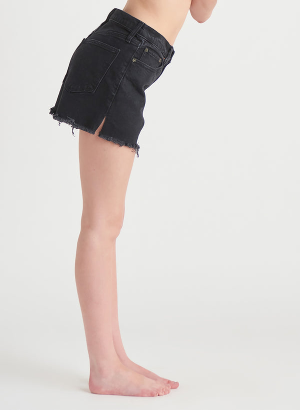 Mavi Women's Ella High Rise Denim Shorts in Dark Brushed Vintage