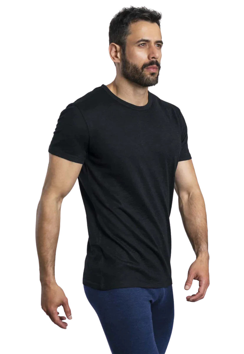 men's alpaca wool crew neck t-shirt