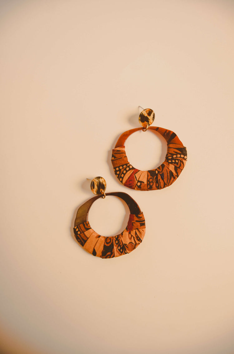 Leopard Stud Java Batik Earrings