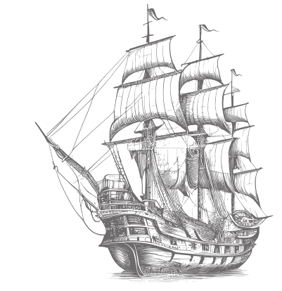 A ship using hemp for their sales