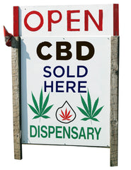CBD Dispensary Open Sign