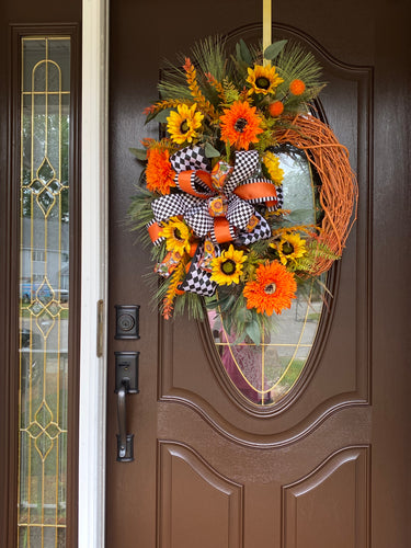 Fall Decor, Animal Print Straw Broom Front Door Decor – Always