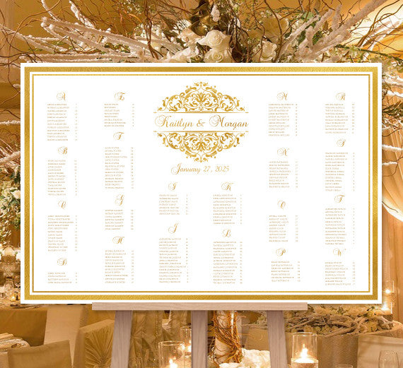 table format chart Poster  Reception Chart Wedding Plan Seating Table