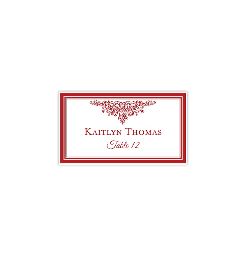 Stripes Wedding Place Card Editable Pdf Template Foldover