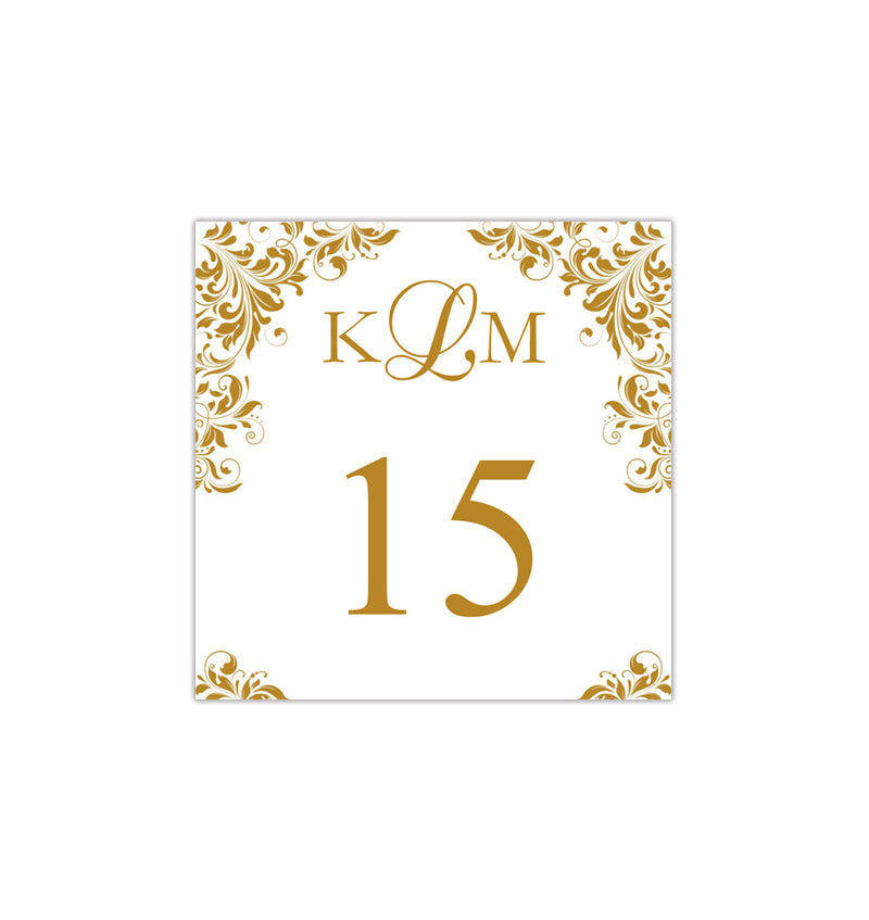 Printable Table Number Template Gold Tent Wedding Template Shop