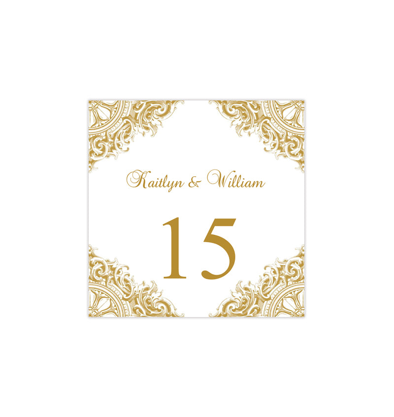 printable table number template vintage gold tent wedding template shop