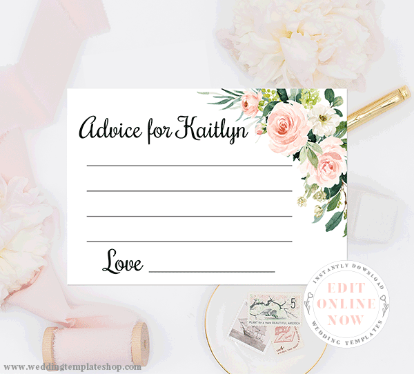 Rustic Advice Cards Wedding Advice Cards Marriage Advice Advice Printable Wedding Advice Template Pdf Instant Download Bpb347 15