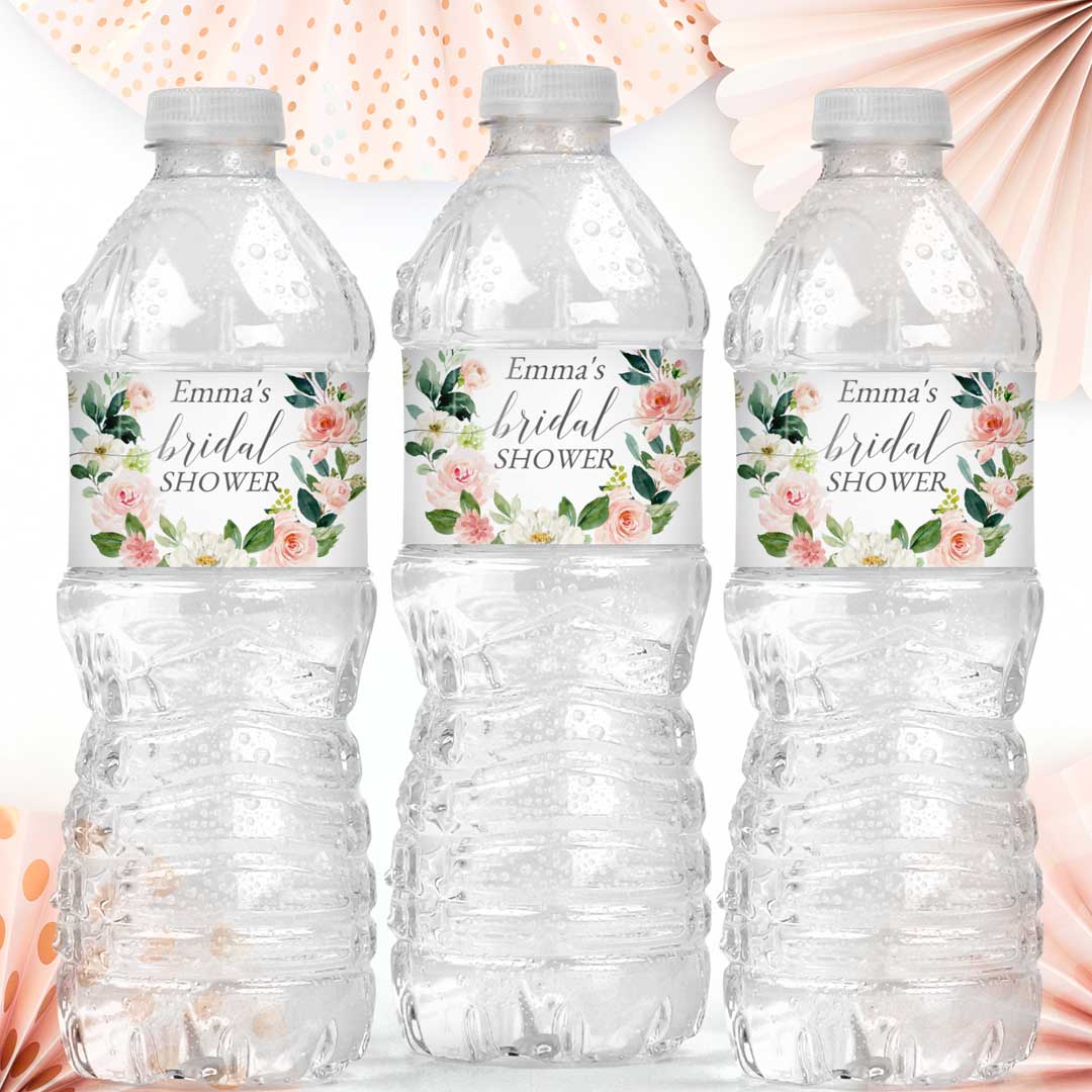 Bridal Shower Water Bottle Label Edit Online Printable Diy Wedding Template Shop