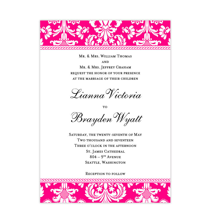 Fuchsia Wedding Invitations 7