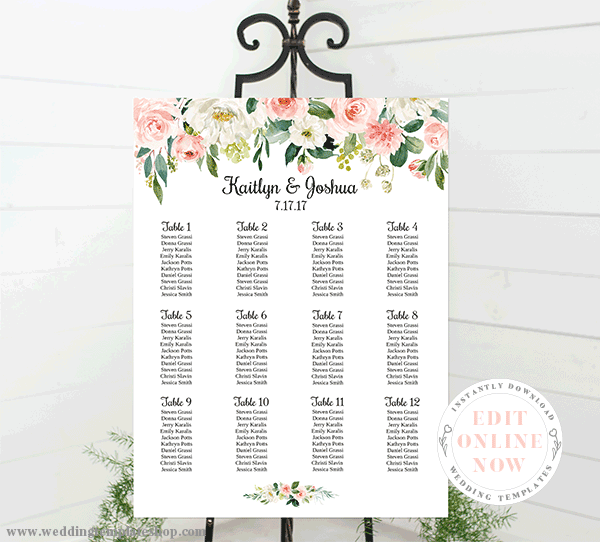 Table Seating Chart Online