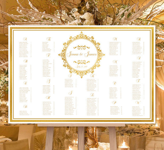 Gold Frame Seating Chart