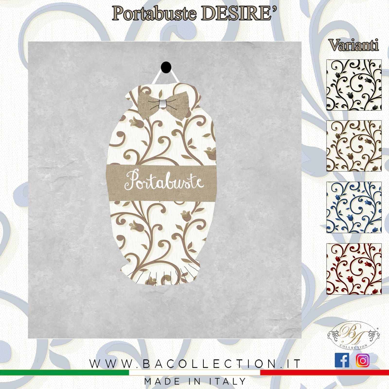 Porta Buste fantasia Desirè Vari colori coordinato cucina Made in Italy - BA Collection