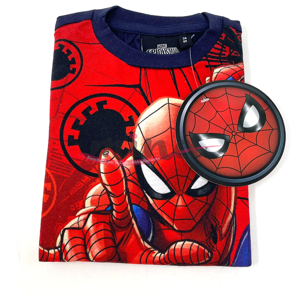 Completo T-shirt e shorts bambino/a Disney o Marvel diverse taglie SPIDERMAN 0776