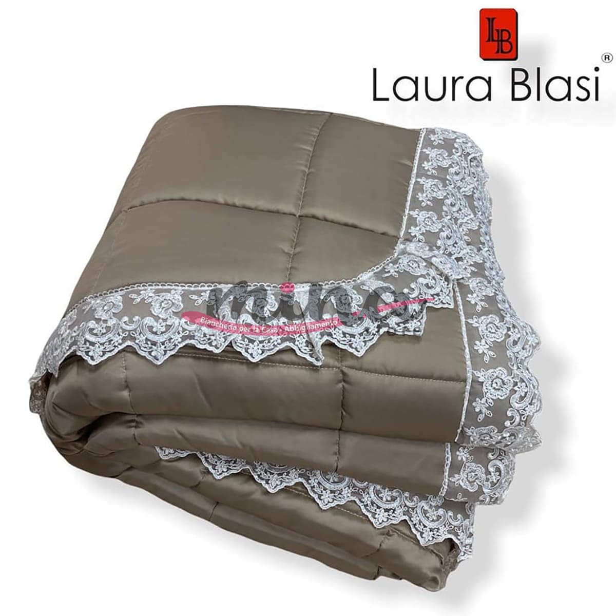 Trapunta invernale Matrimoniale Laura Blasi modello LOVE TORTORA 100% Made in Italy Qualità Premium 0917