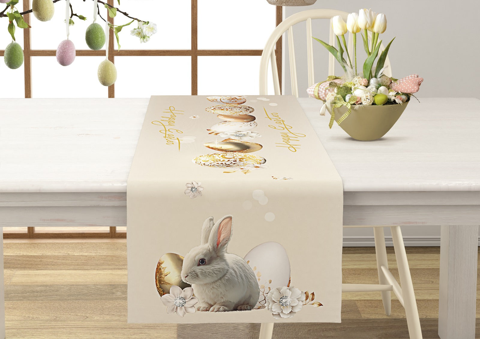 RUNNER Pasqua 45cm X 140cm IRGE home coordinato PASQUA cucina conigli easter