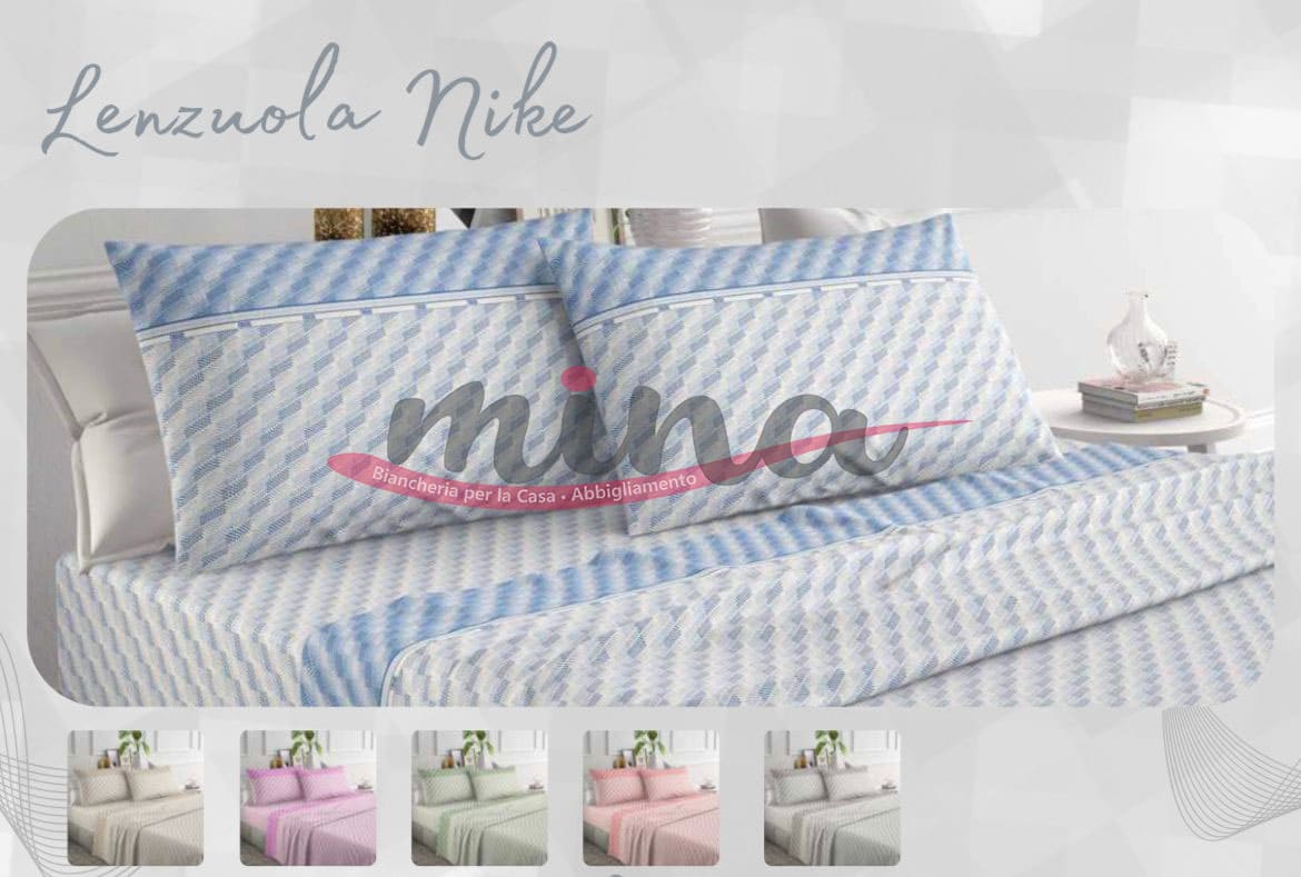 COMPLETO LETTO Singolo IRGE Ginevra MISURE MAXI Fantasia NIKE+ 1 Federa Made in Italy