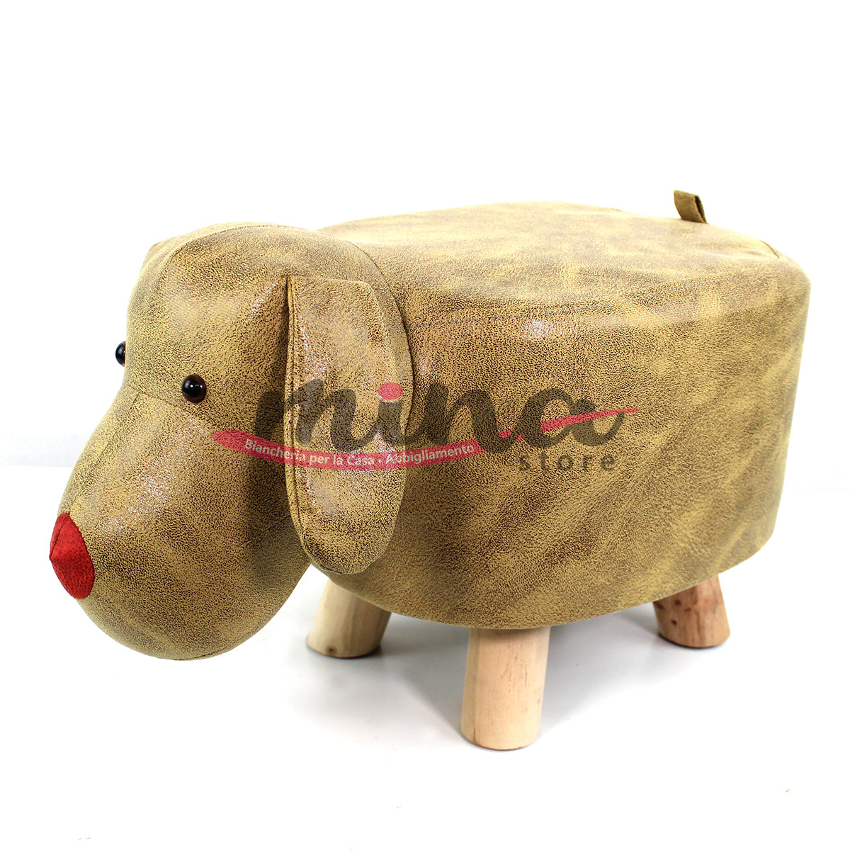 Pouf con piedini Animali in Tessuto d'arredo, grandi 20/25cm, colorati, Vari modelli