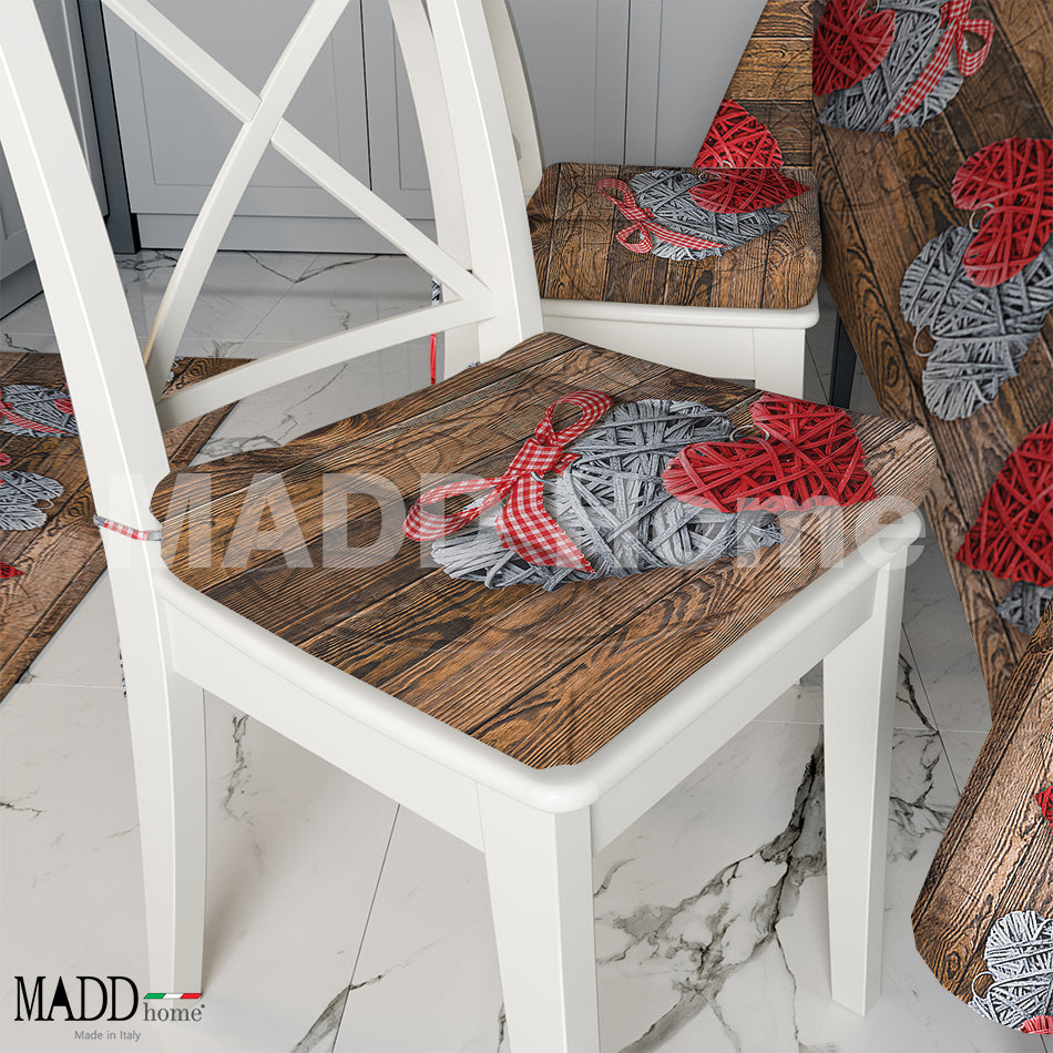 CUSCINI sedia 6 pezzi esclusivo MADD Home moderno coordinato cucina FANTASIA SHABBY - Made in Italy 0003