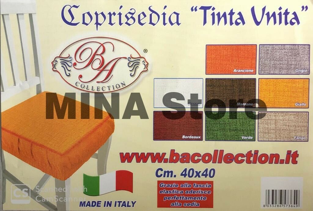 Coppia CUSCINI molla imbottitura doppia TINTA UNITA cuscini sedia cucina 1 colore coordinato cucina 0433