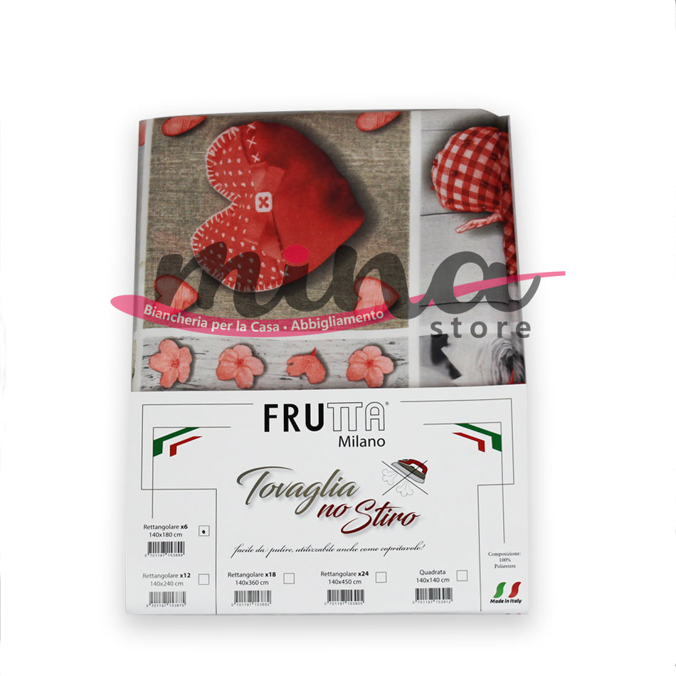 Tovaglia da tavola/Copritavolo rettangolare NO STIRO FRUTTA Milano 12 posti varie fantasie - Made in Italy 0073