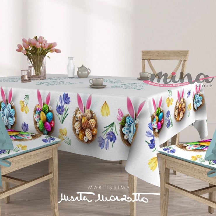 Tovaglia x6 e x12 disegno EASTER - Marta Marzotto, Made in Italy , tovaglia, copritavolo 0585-0586