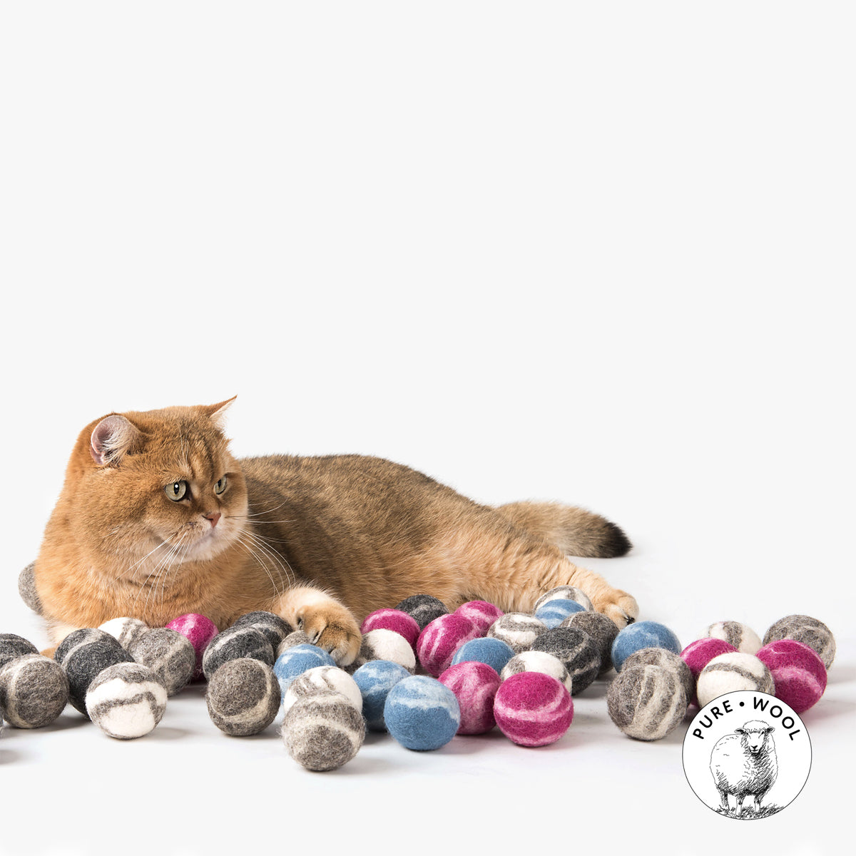 felt cat balls