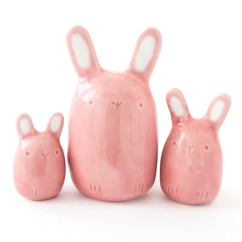 Ceramic Easter Bunny Figurine in 3 sizes by Tramai Ceramics