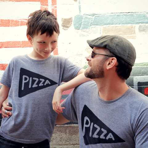 Dad and Son Matching Pizza Shirts for Fathers Day