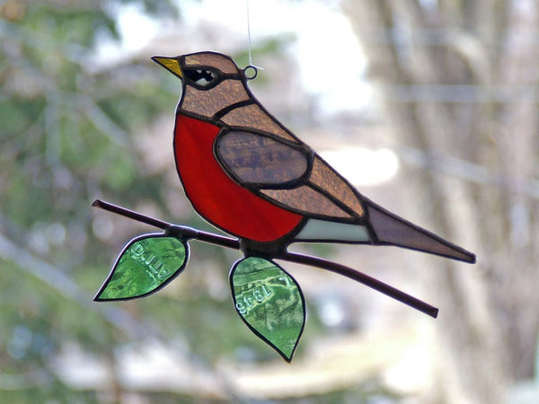 Western Art Glass Stained Glass Bird