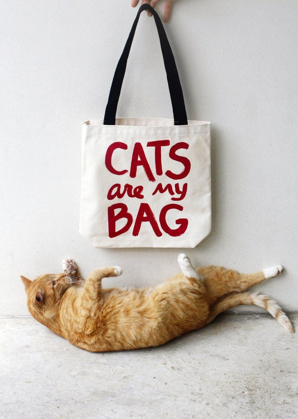 Cats Are My Bag Tote - Red