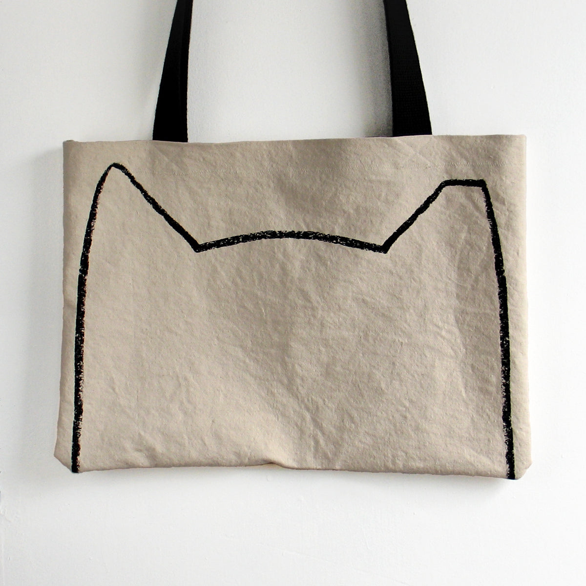 Ear Tipped Cat Canvas Tote Bag