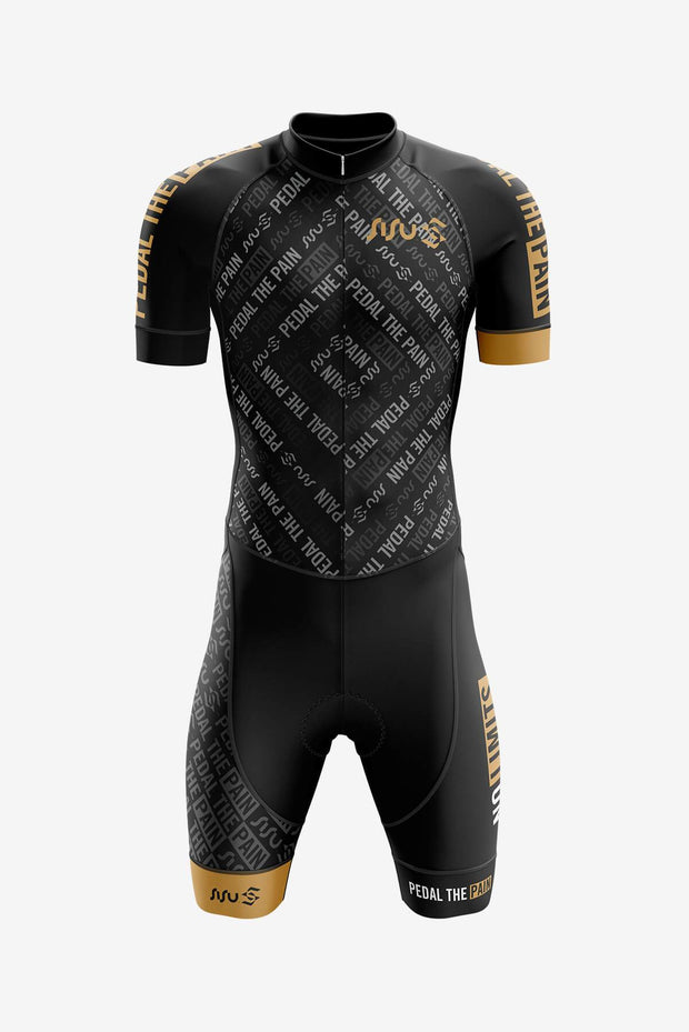 black and gold cycling jersey