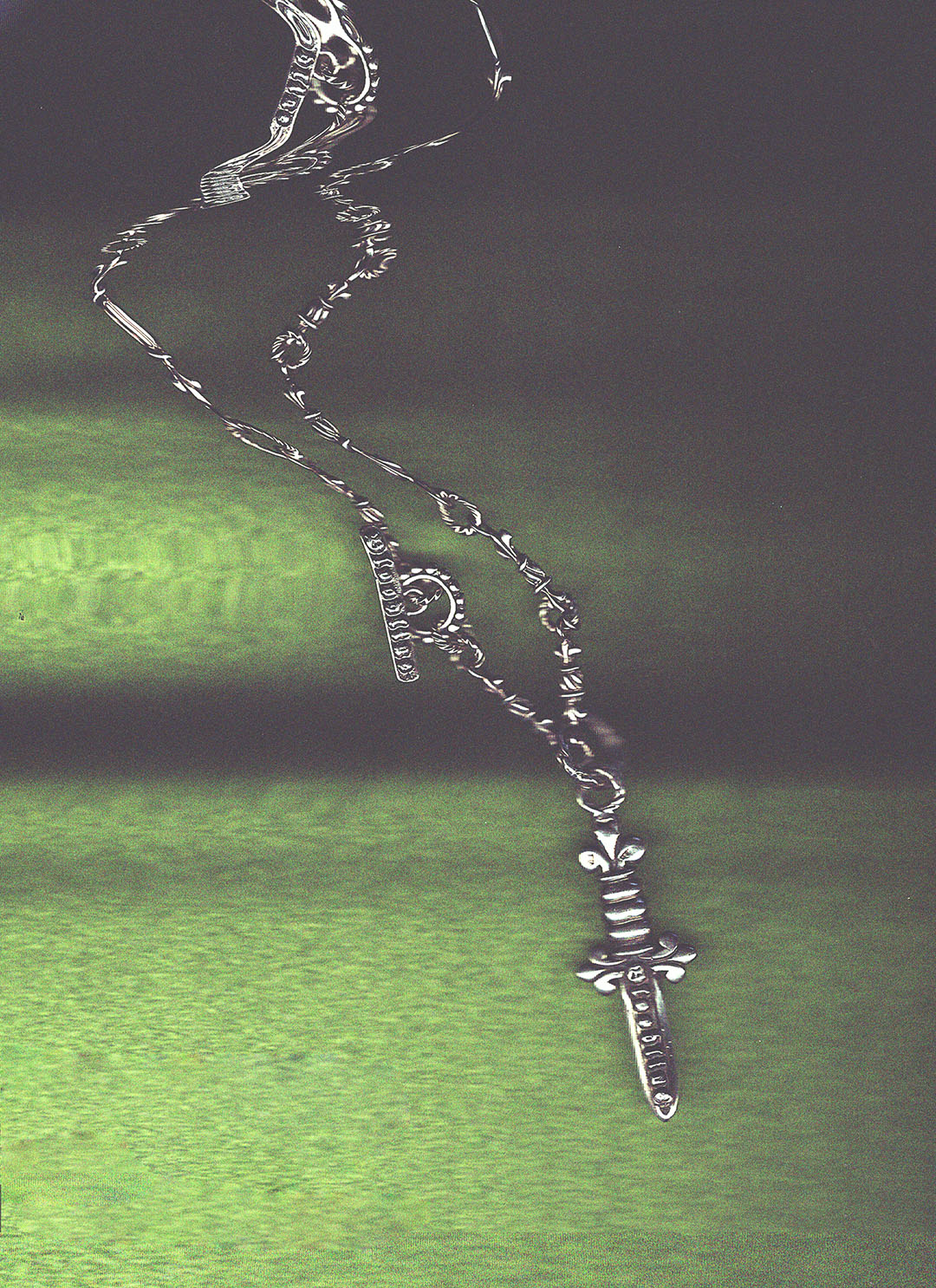 'Lux Perception' Accessories Story. Image 3. Crusader Chain and Cross Dagger by Bloodline