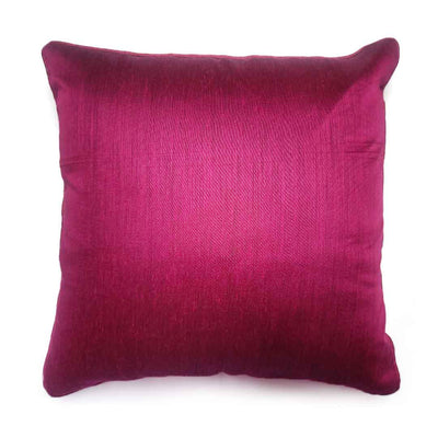 Pink Handloom Chanderi Modal Cushion Cover